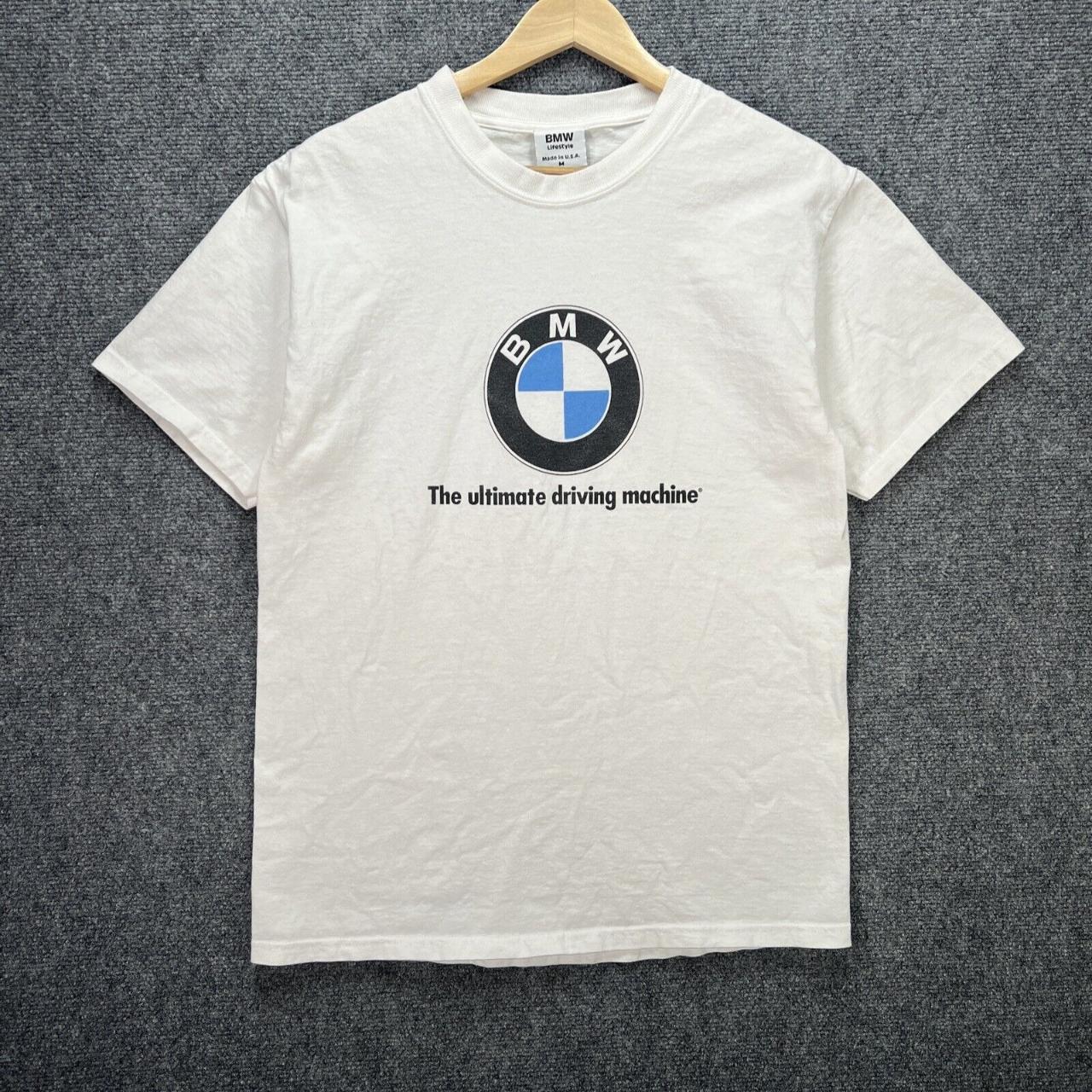 Vintage BMW Shirt Mens Medium White 90s BMW... - Depop