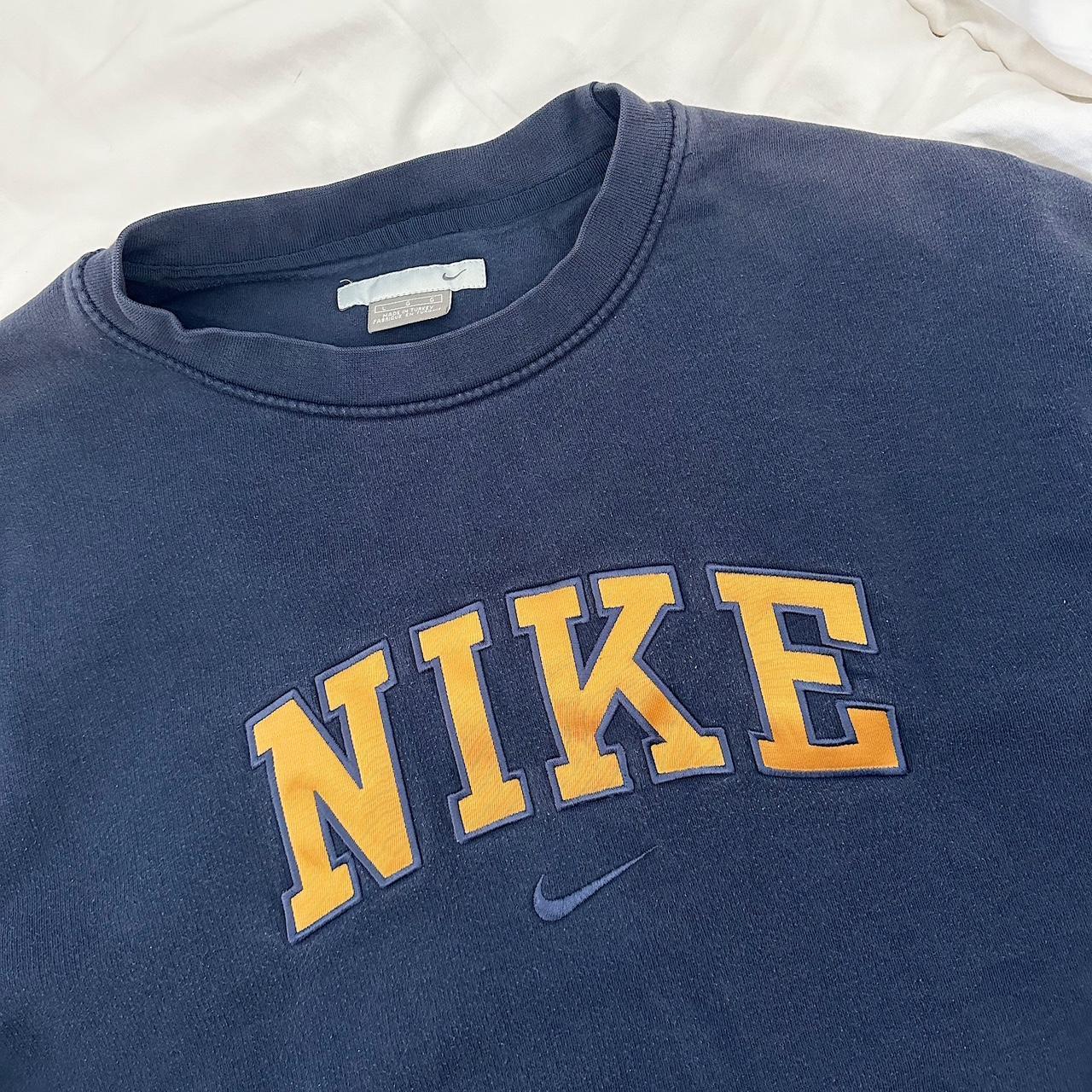 navy blue and yellow nike sweatsuit
