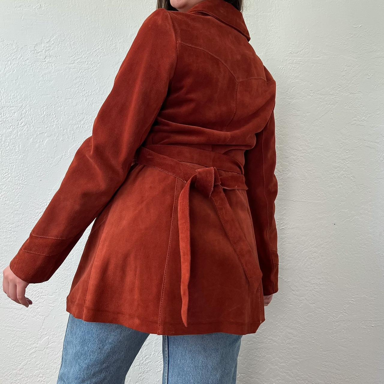 Lane Bryant Women's Red and Orange Coat | Depop