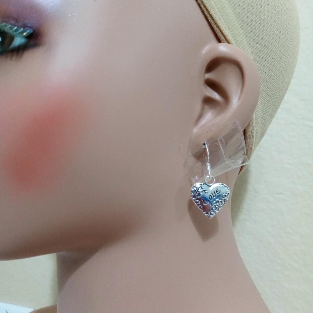 Lv heart earrings - Depop