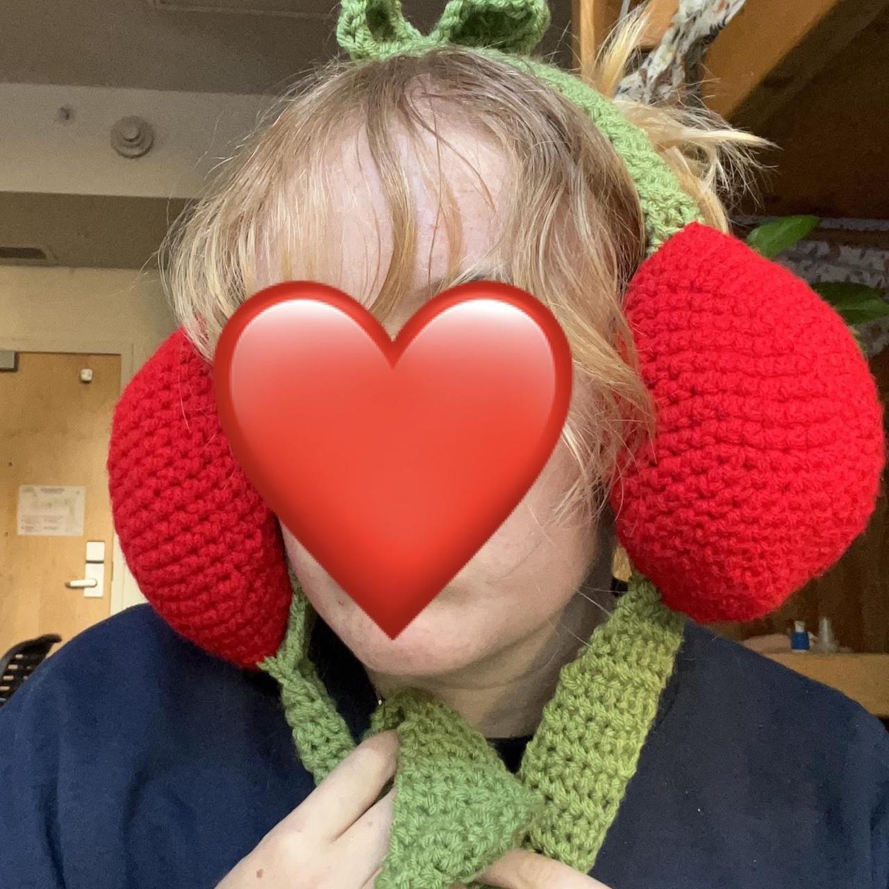 adorable cherry earmuffs!! i made a pair for myself... Depop