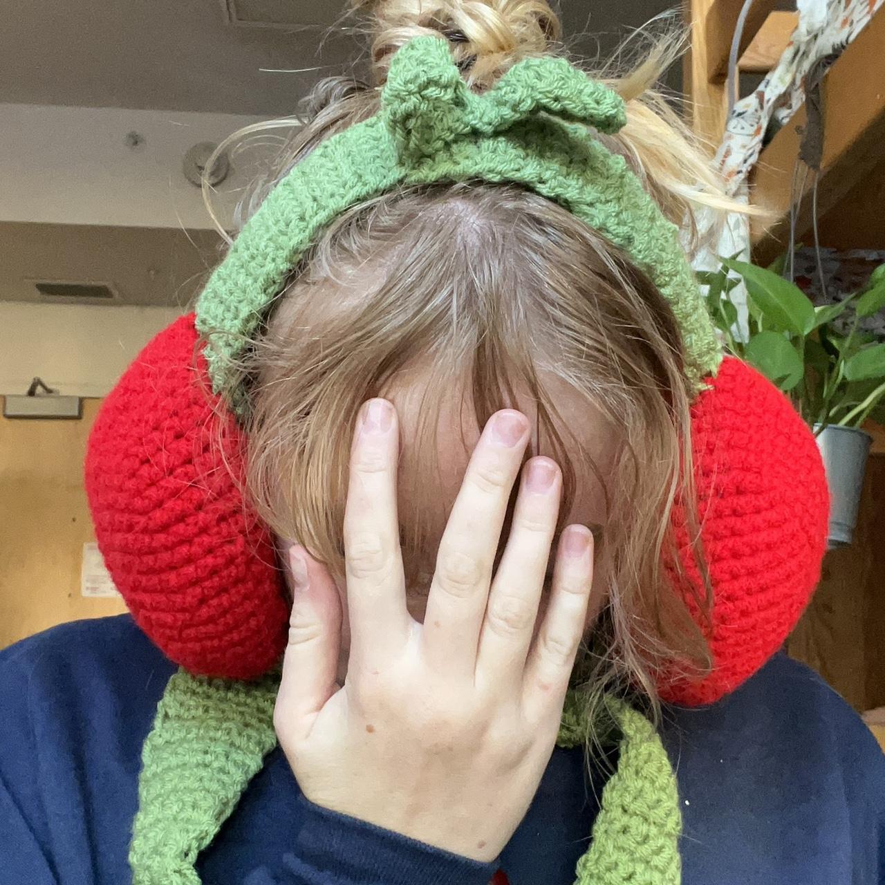 adorable cherry earmuffs!! i made a pair for myself... Depop