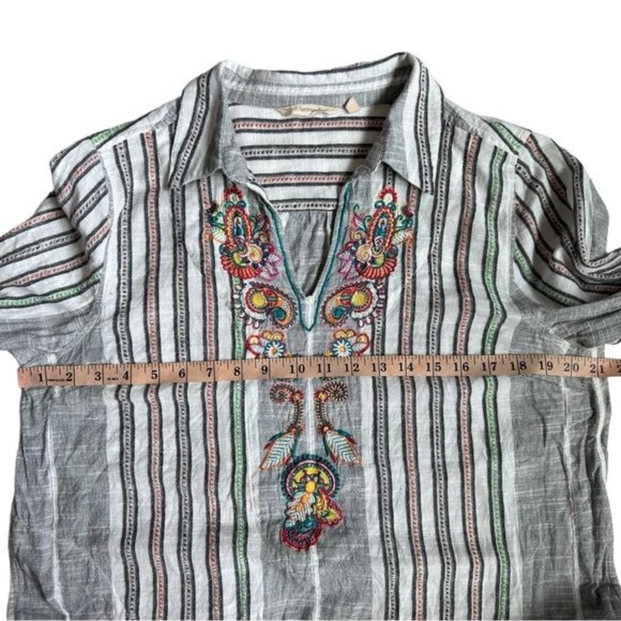 Soft Surroundings Women's Blouse - White/Multi - … - image 3