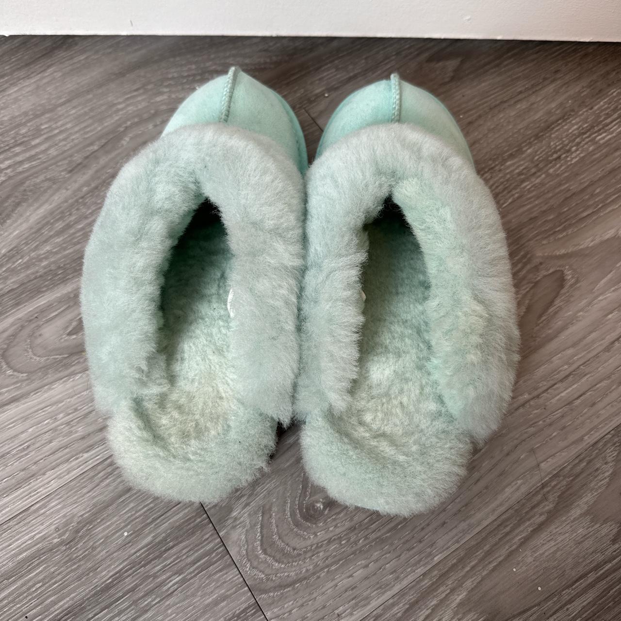 Mint green ugg store slippers