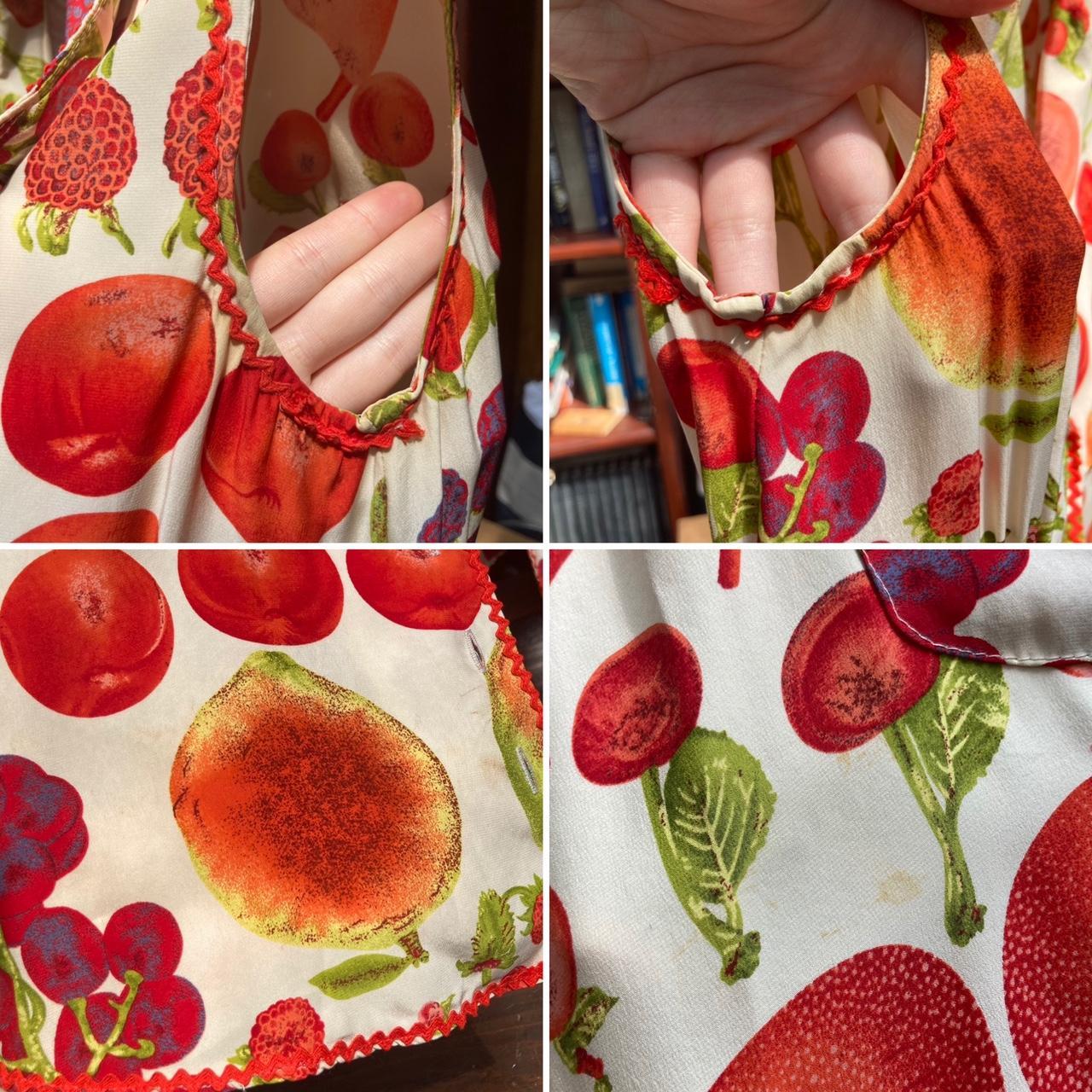 RARE Y2k Vintage Betsey Johnson Silk Fruit Print... Depop