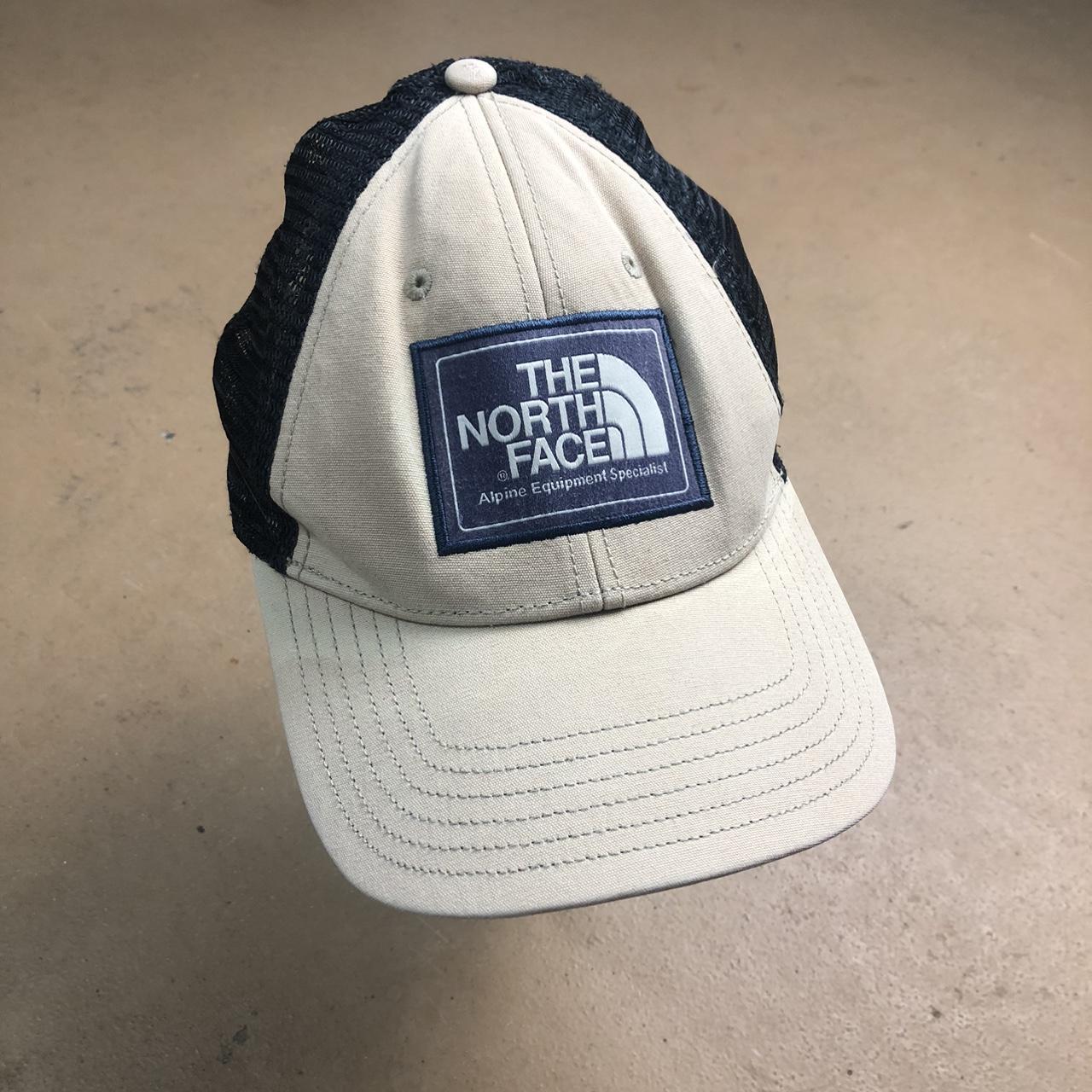 The North Face Men's Cream and Purple Hat | Depop