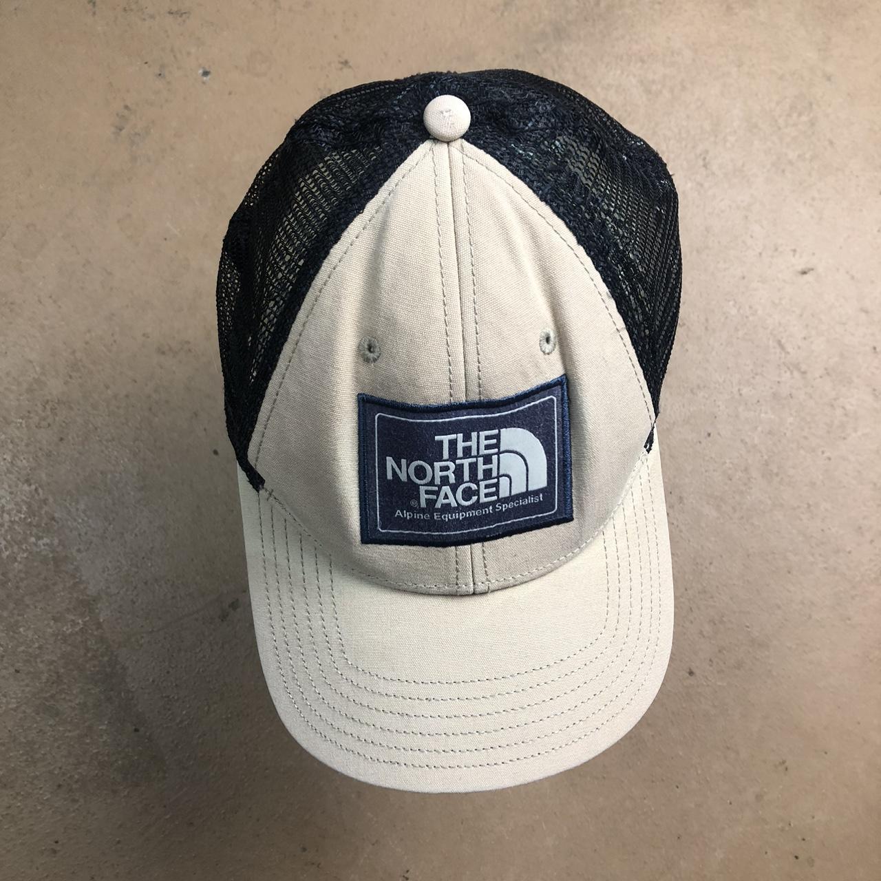 The North Face Men's Cream and Purple Hat | Depop