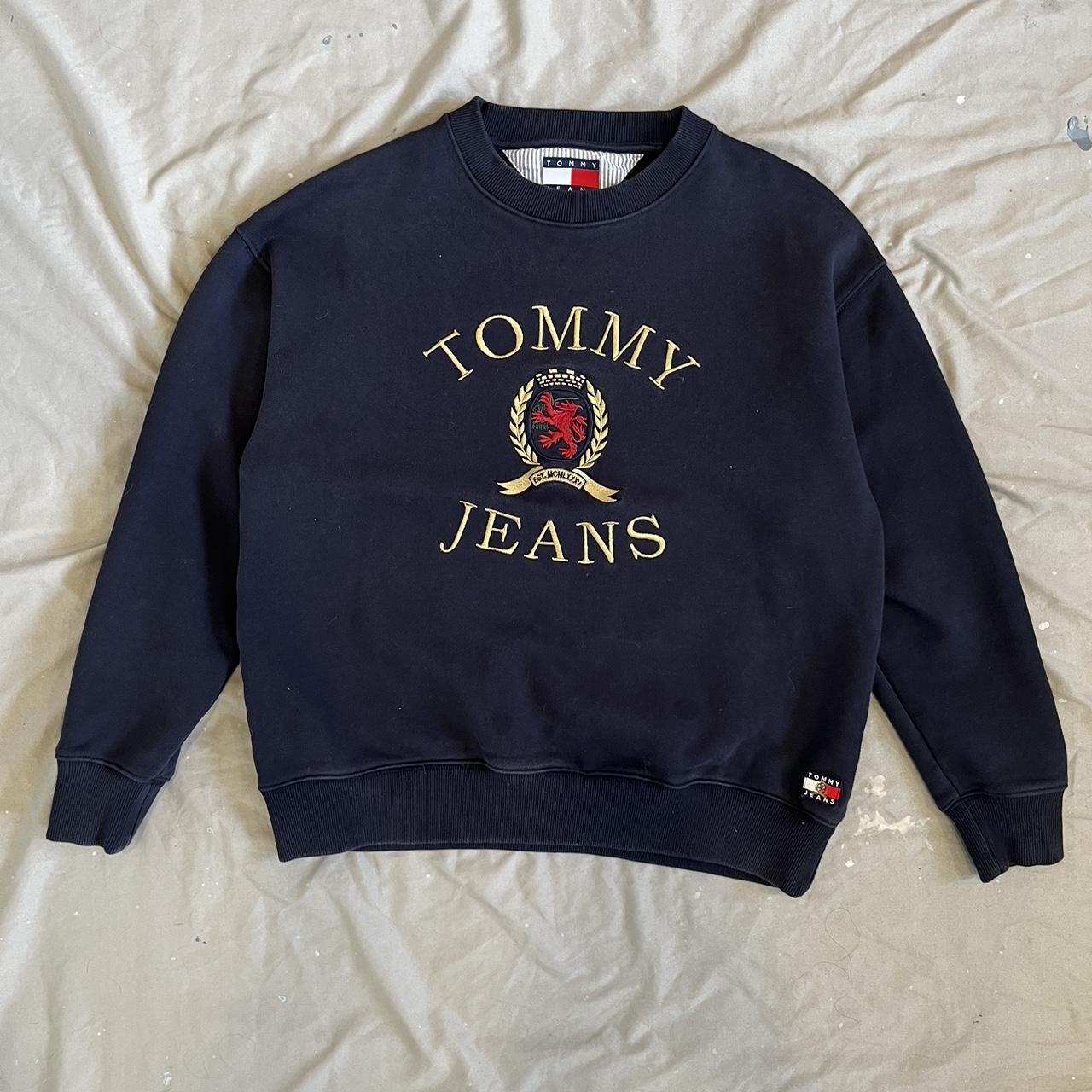 Vintage Tommy Jeans crew Small stains on... - Depop