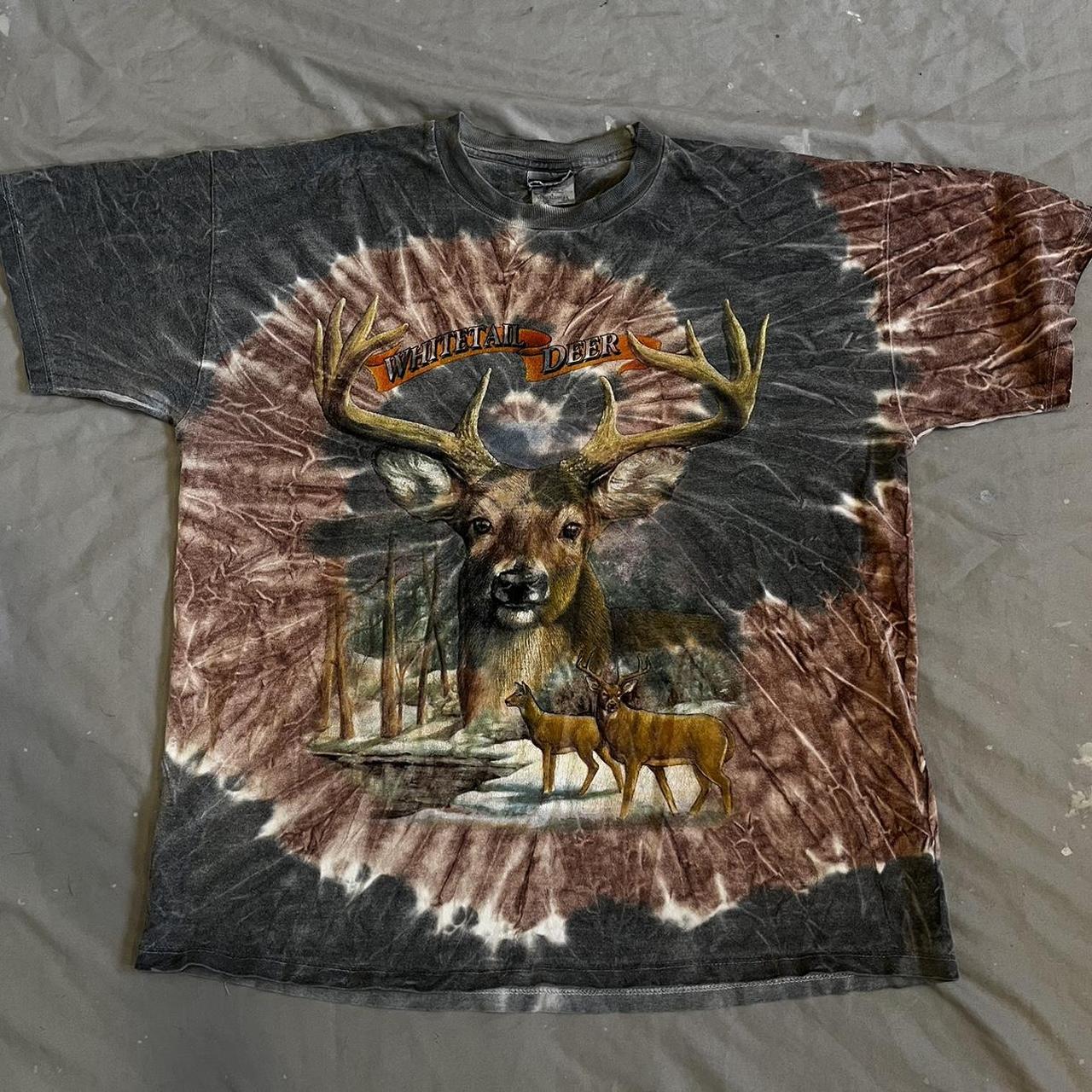 Vintage tie dye deer tee #tiedye #vintage #y2k #deer - Depop