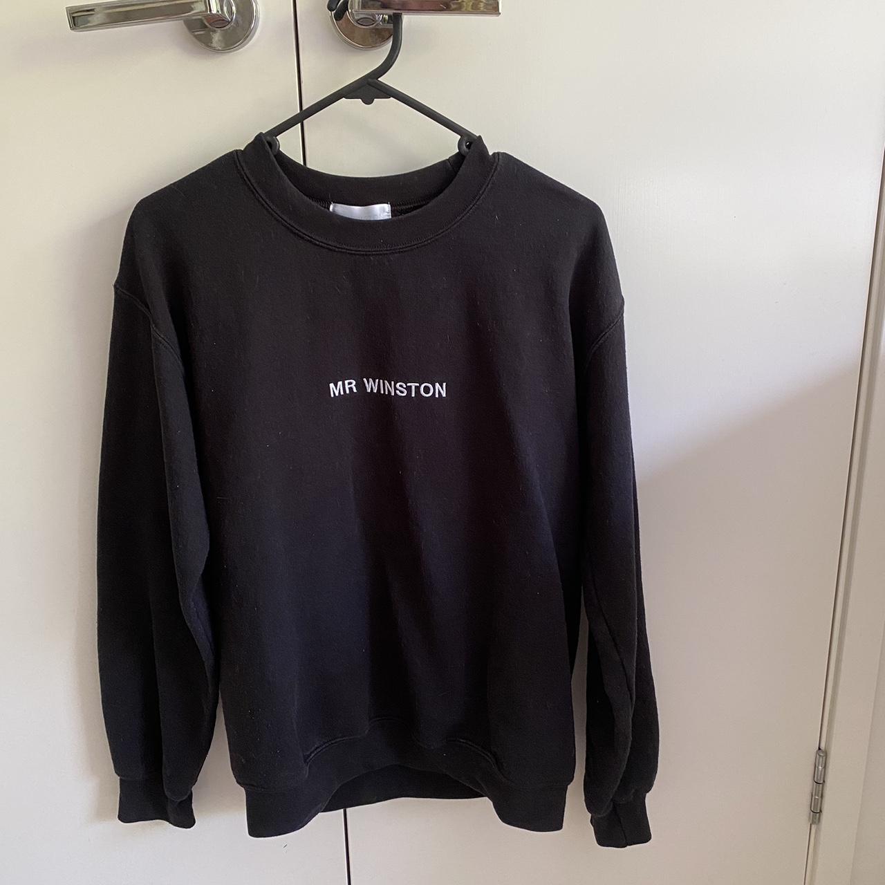 Black Mr Winston crew neck Size S Worn quite a lot... - Depop