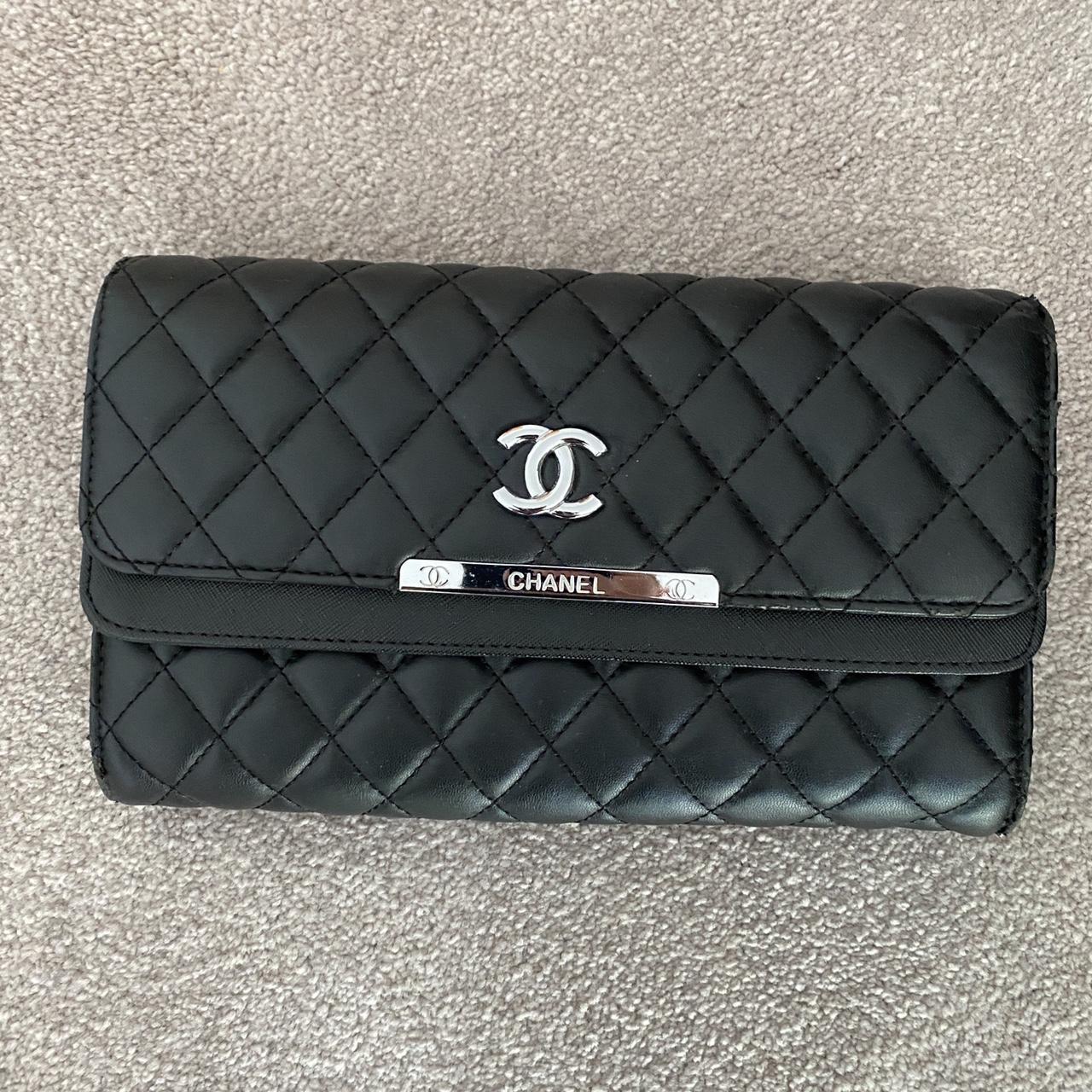 Black Quilted Clutch Bag / Wallet Can be used as a... - Depop