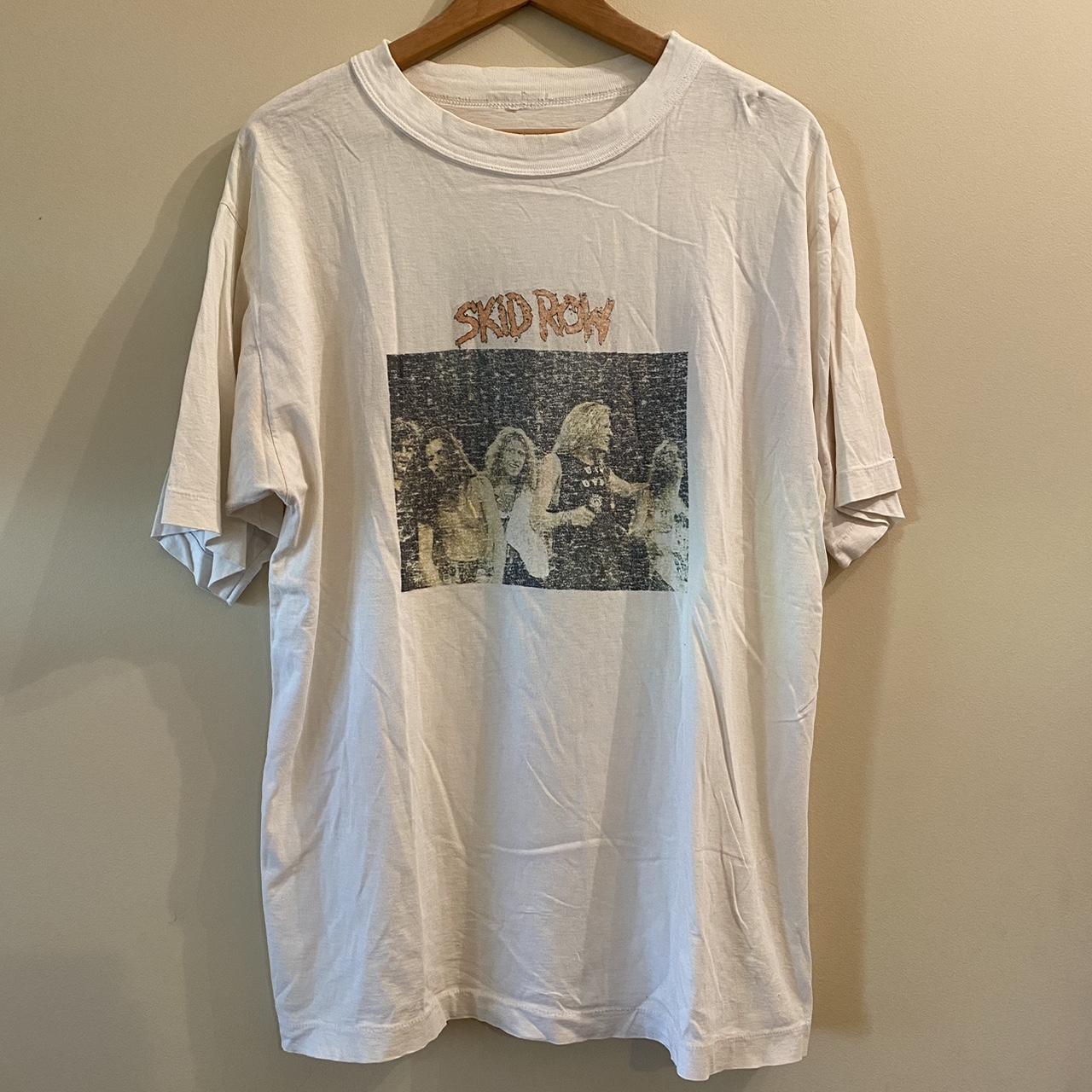 Vintage 90s/80s Skid Row band T-shirt Size XL;... - Depop