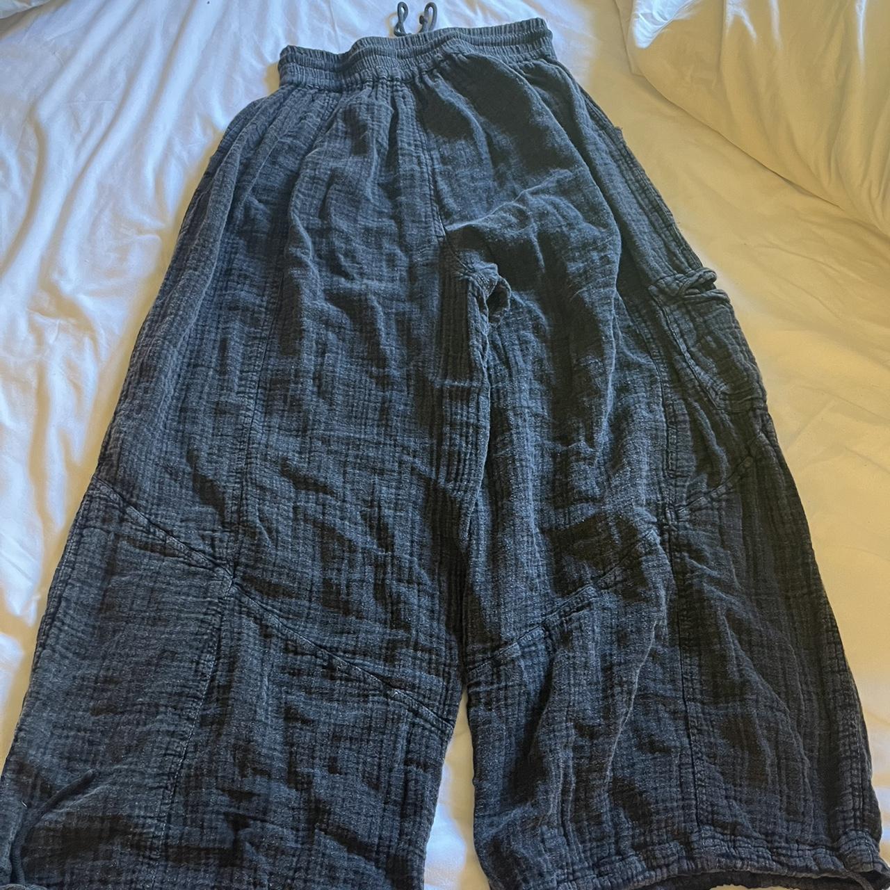 urban outfitters baggy soft pants adjustable for... - Depop