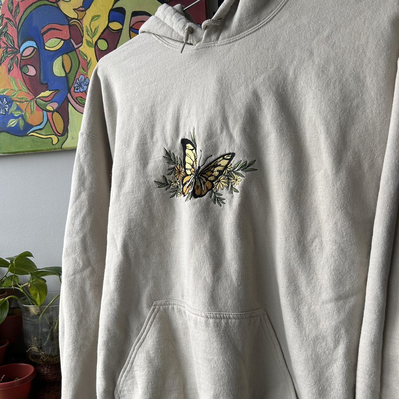 Embroidered butterfly sales hoodie