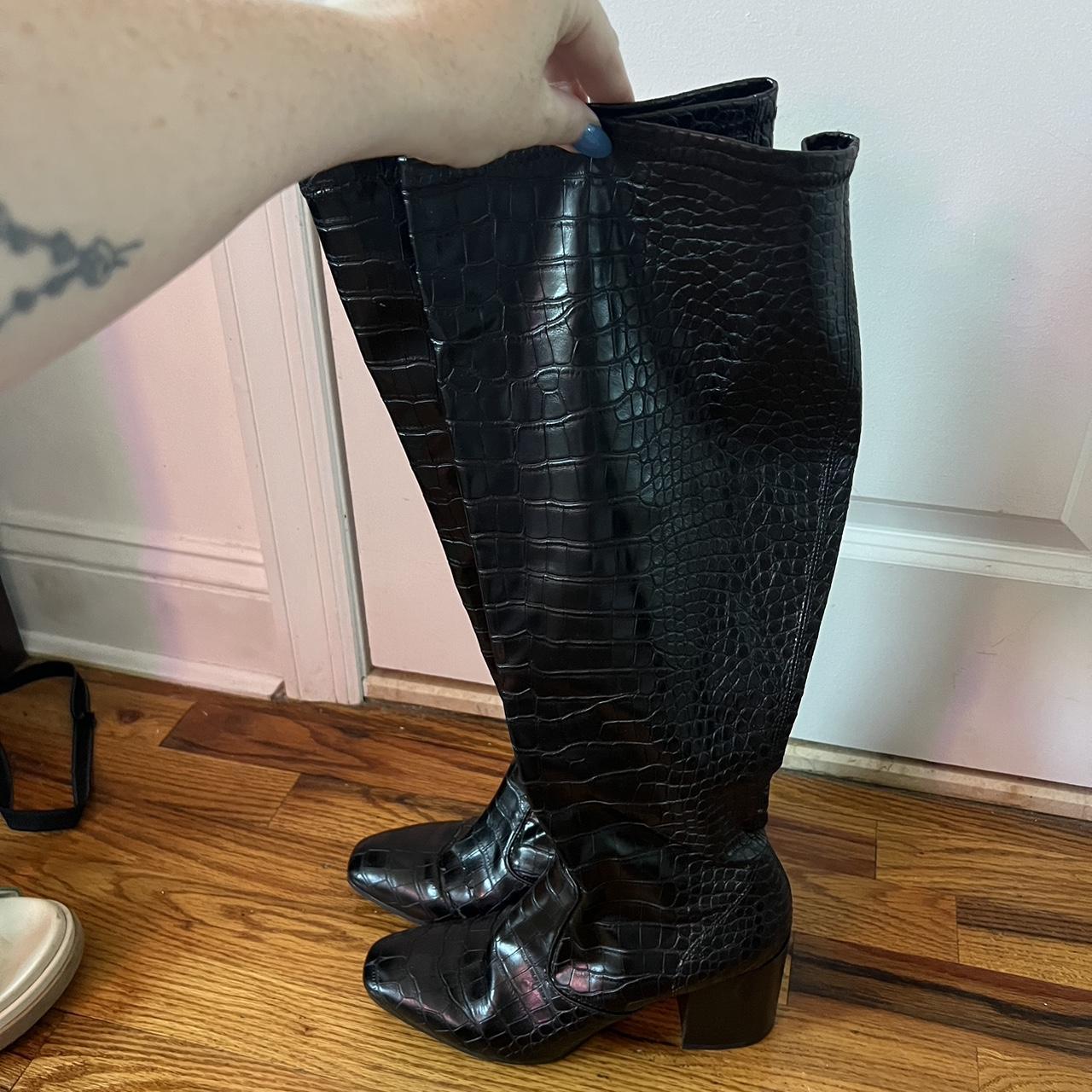 franco sarto calf hair booties