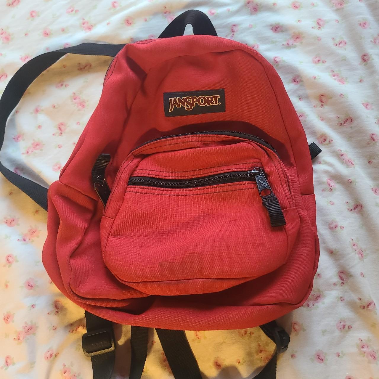 mini red jansport backpack Depop