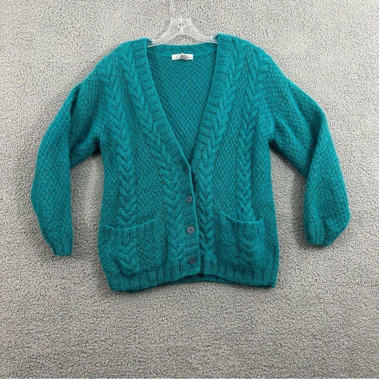 VTG Limited Express Teal Button Mohair Blend ... - Depop