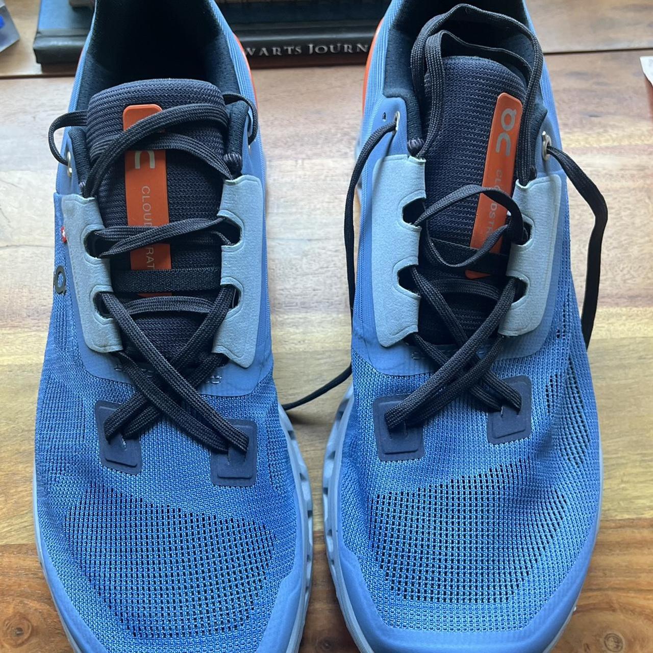 On Running Men's Orange and Blue Trainers | Depop