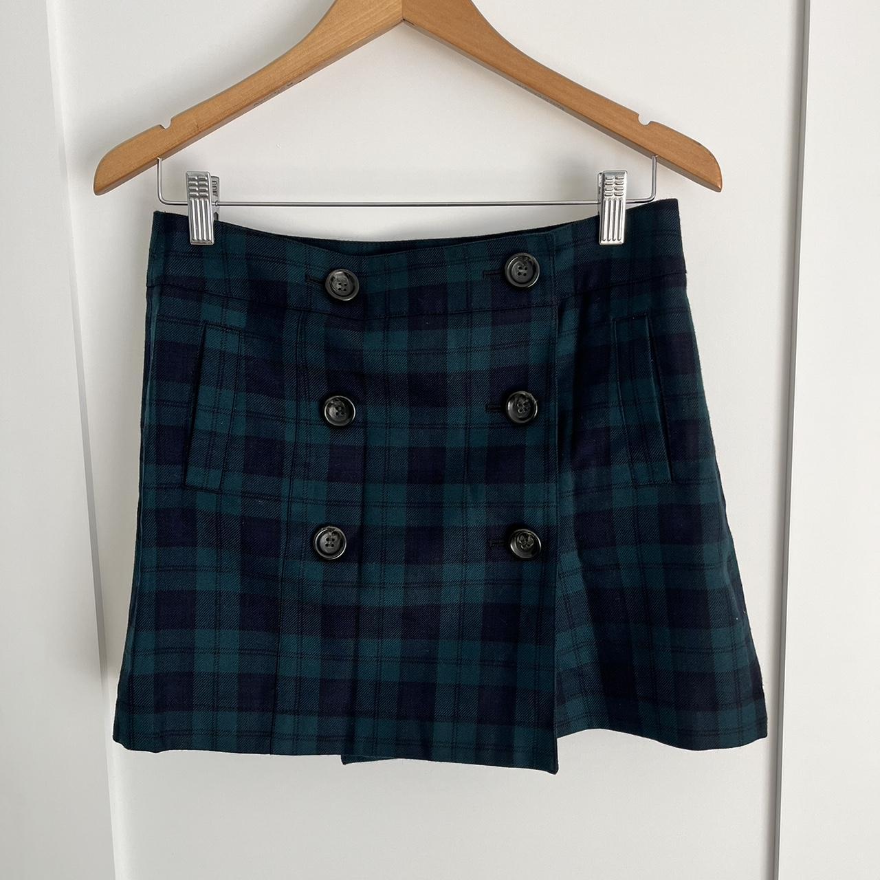 Flannel top skirt uniqlo