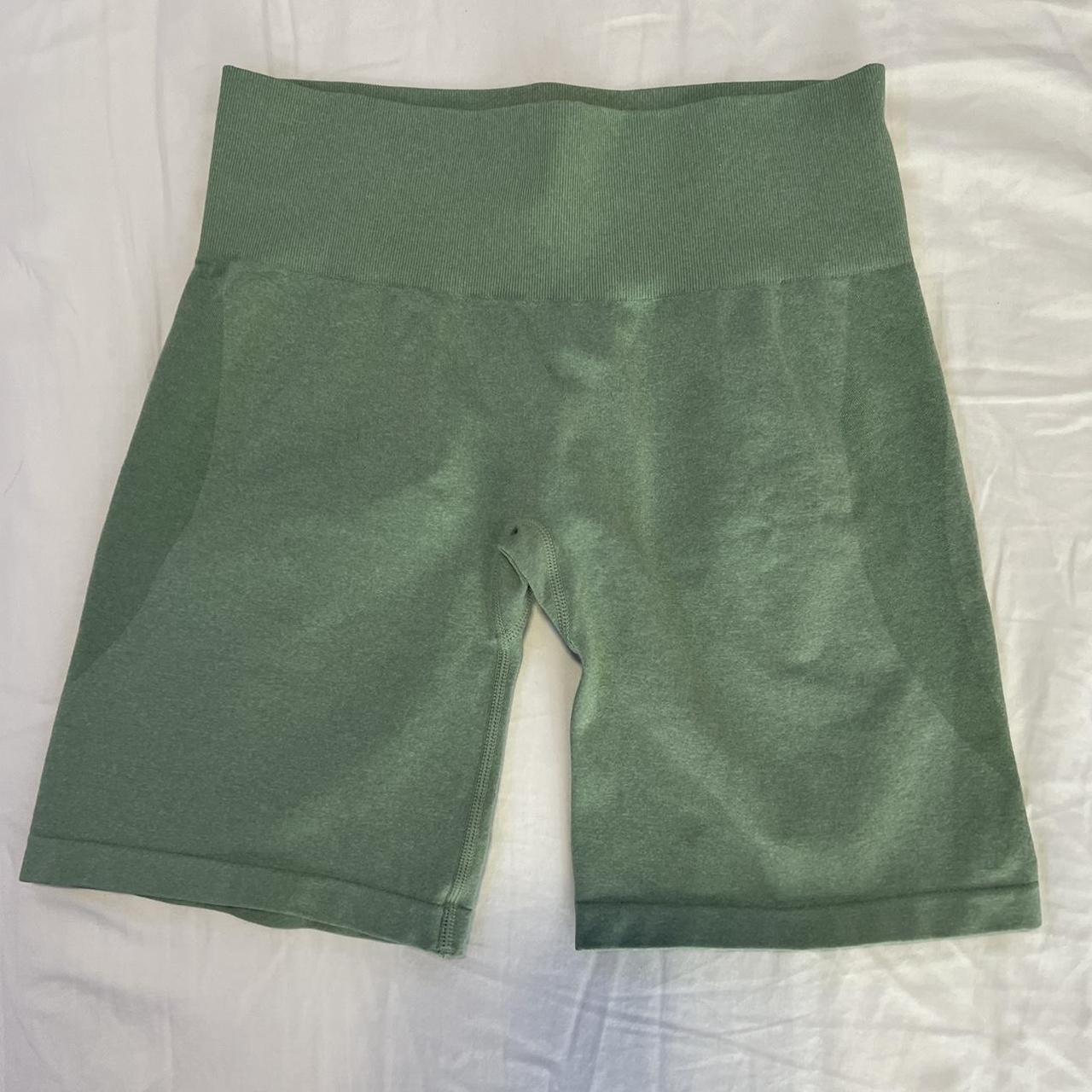 NVGTN sage green contour seamless shorts size... Depop