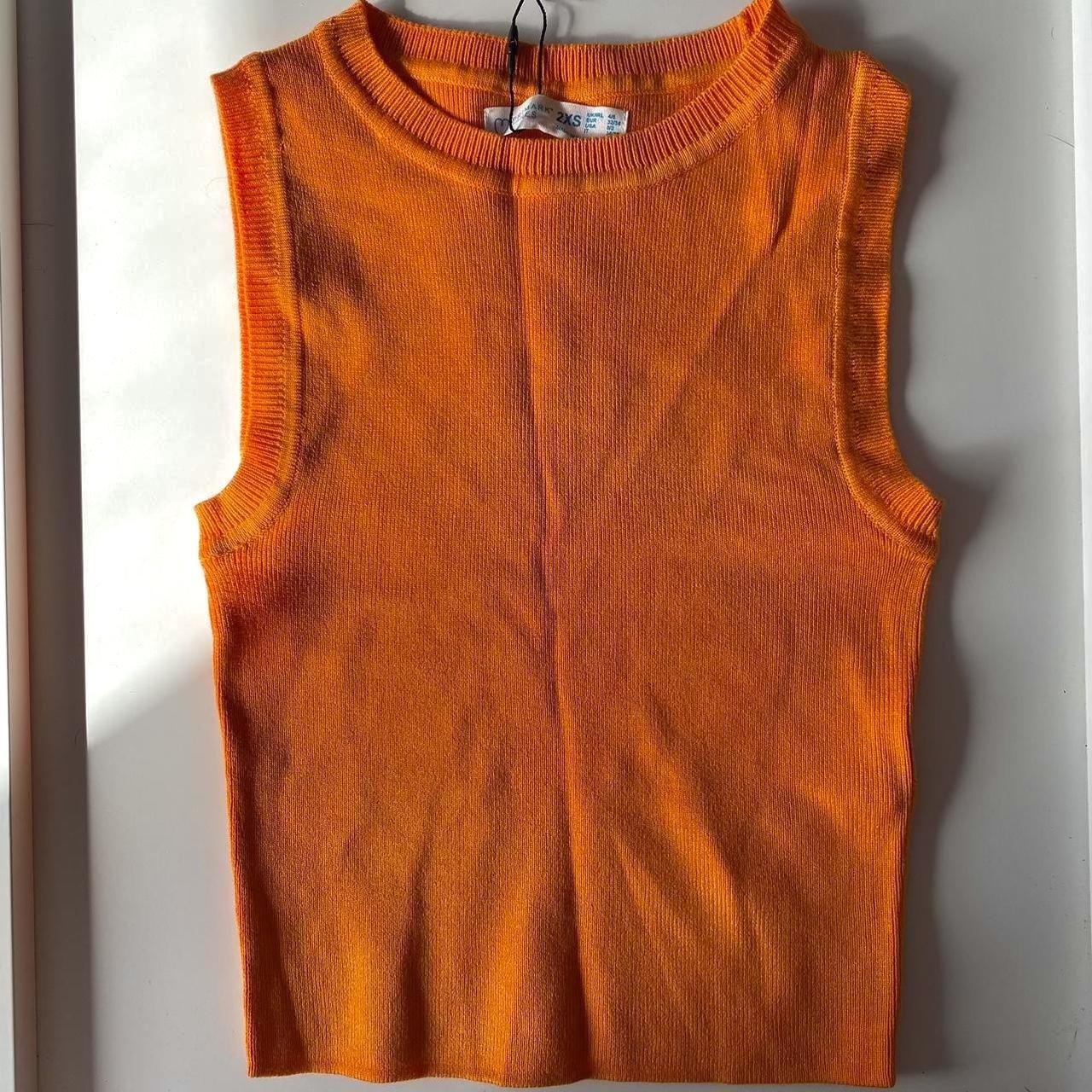 Penneys Primark orange seamless ribbed knit Depop