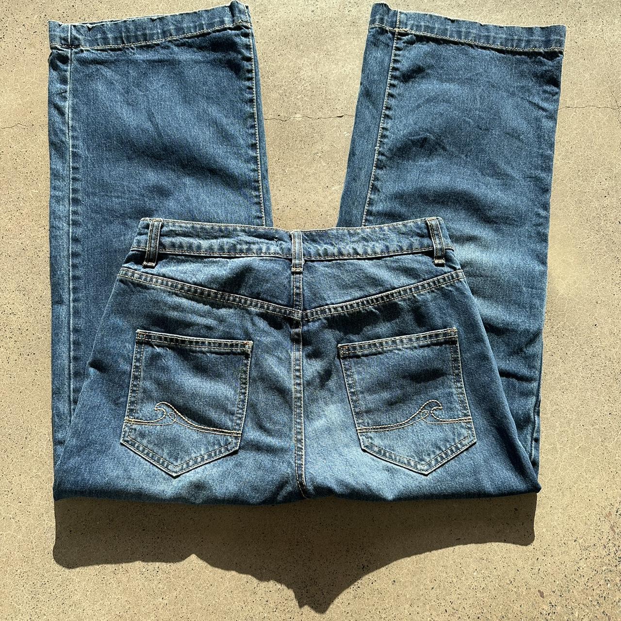 Vintage Roxy wide leg mid wash jeans!! In perfect... - Depop