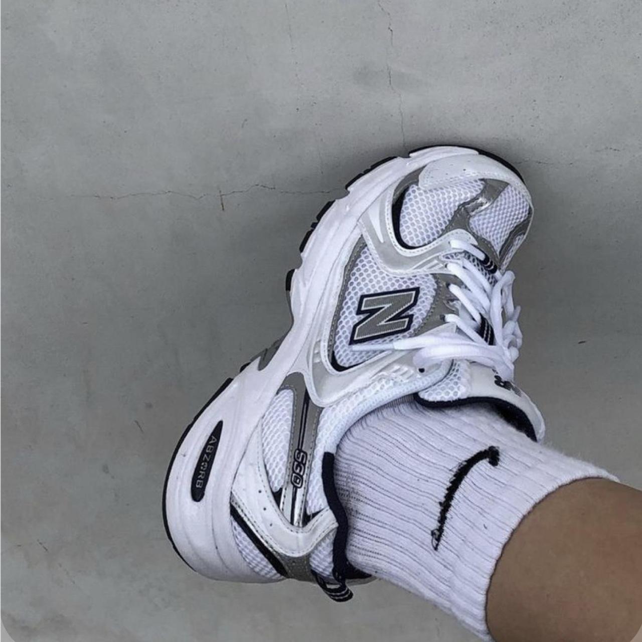 New Balance Zalando Exclusive White Silver sneakers. Depop