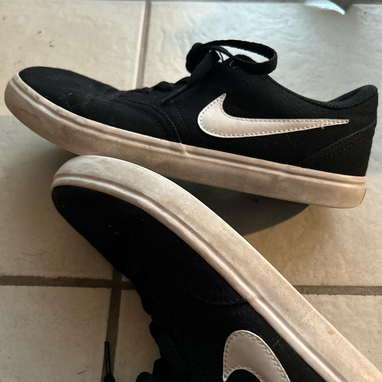 Black Nike skate shoes Nike sb Women’s size 9 Worn... - Depop