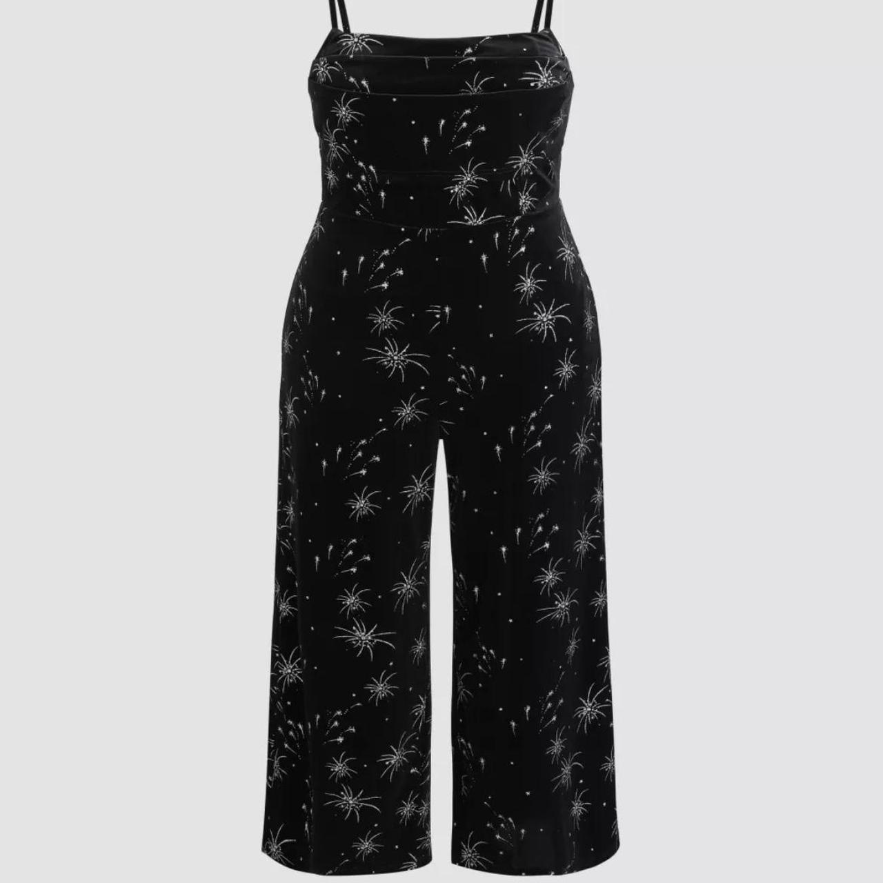 CIDER Curve & Plus Velvet Star Pattern Wide Leg... Depop