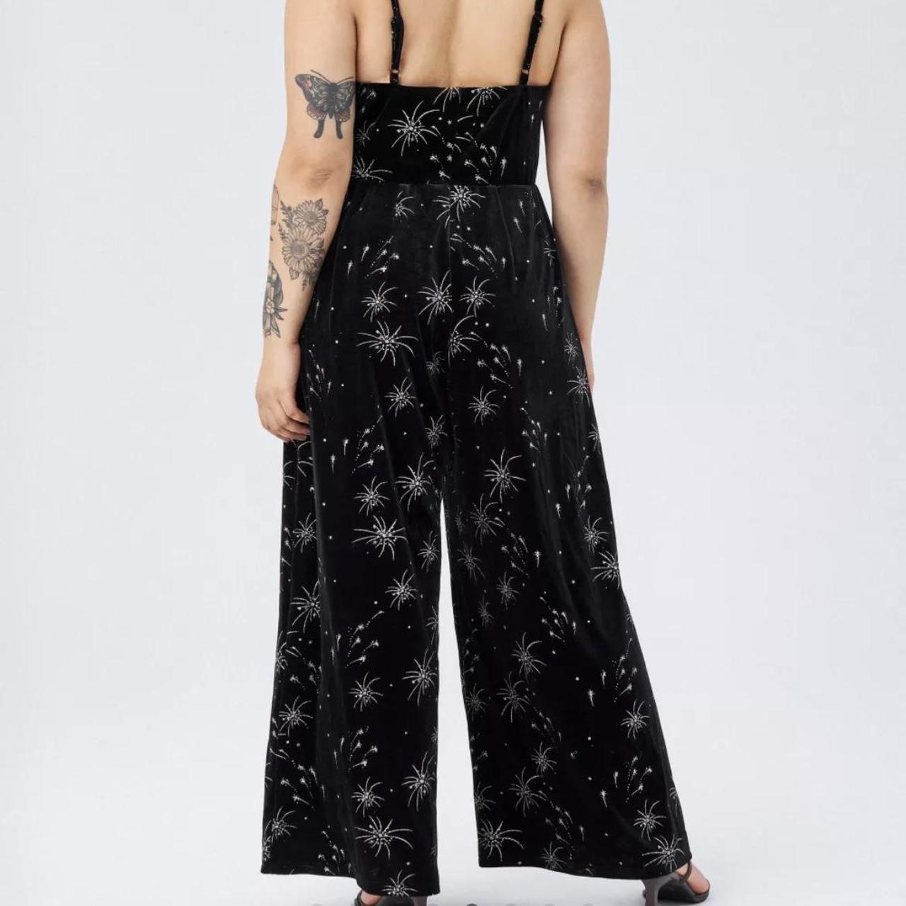 CIDER Curve & Plus Velvet Star Pattern Wide Leg... Depop