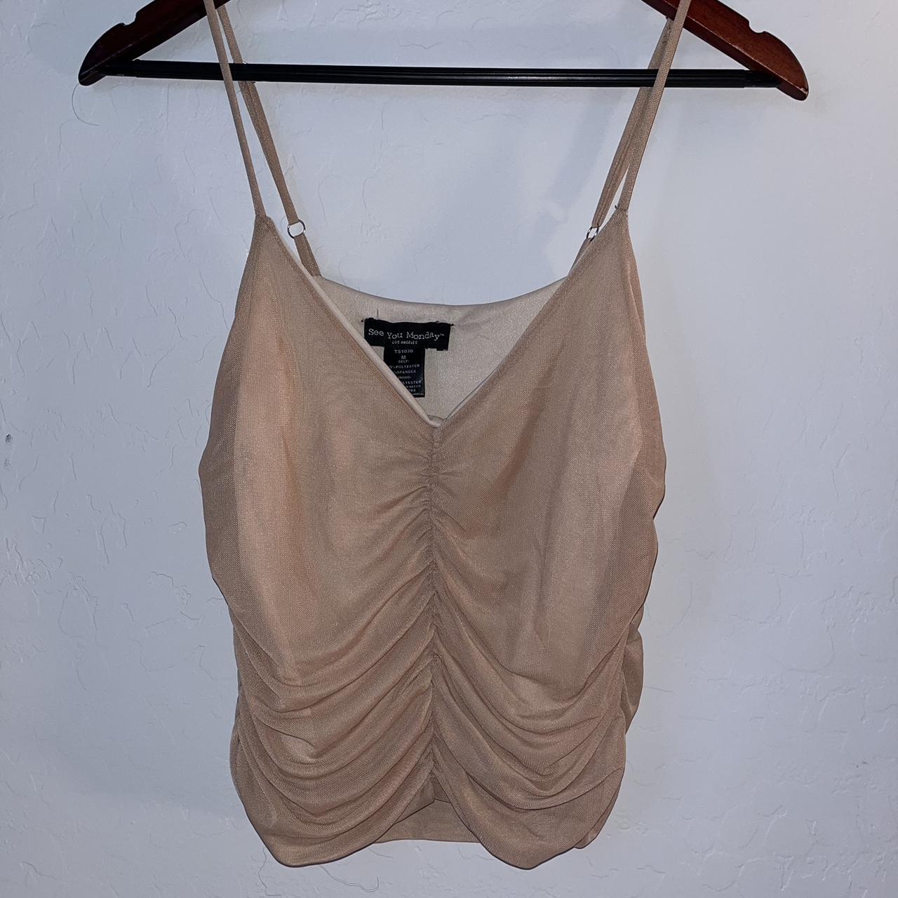 Tan tank top for going out - Depop