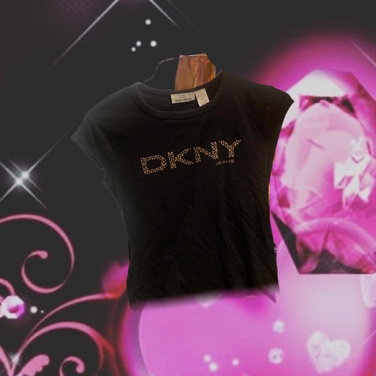 T-shirt DKNY Glitter Logo Embellished T-Shirt P03ZBDNA