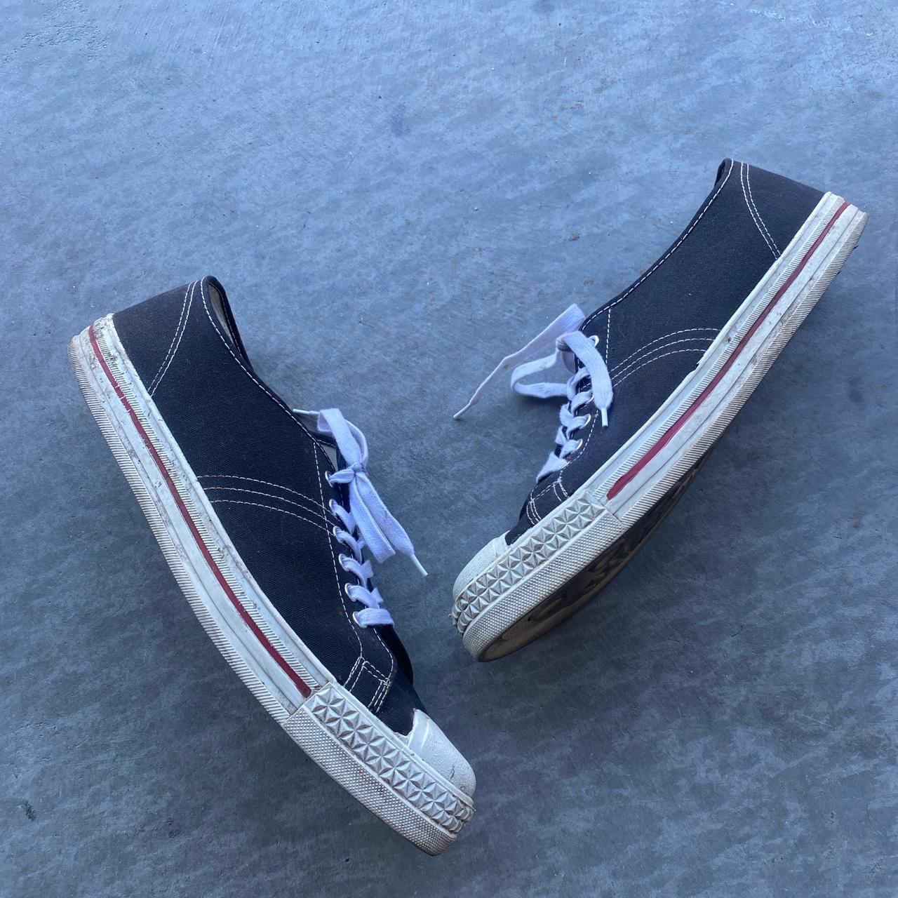 JCPenney Men's Black and Cream Trainers Depop