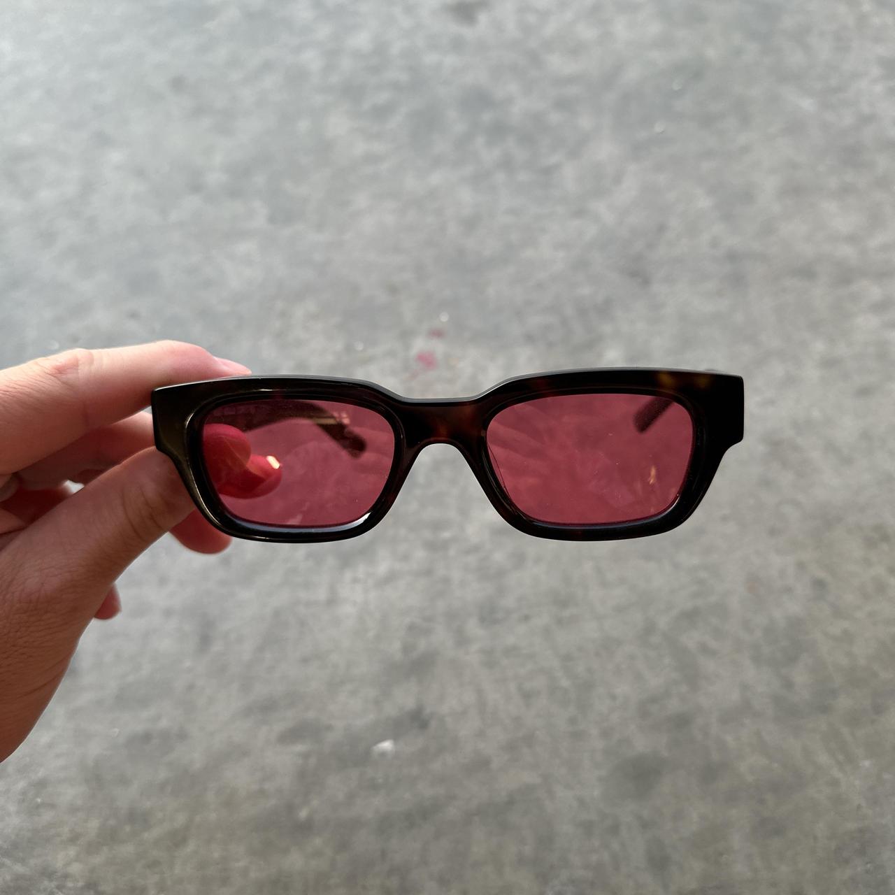 Akila Red Lens Zed Tortoise Frame Sunglasses... - Depop