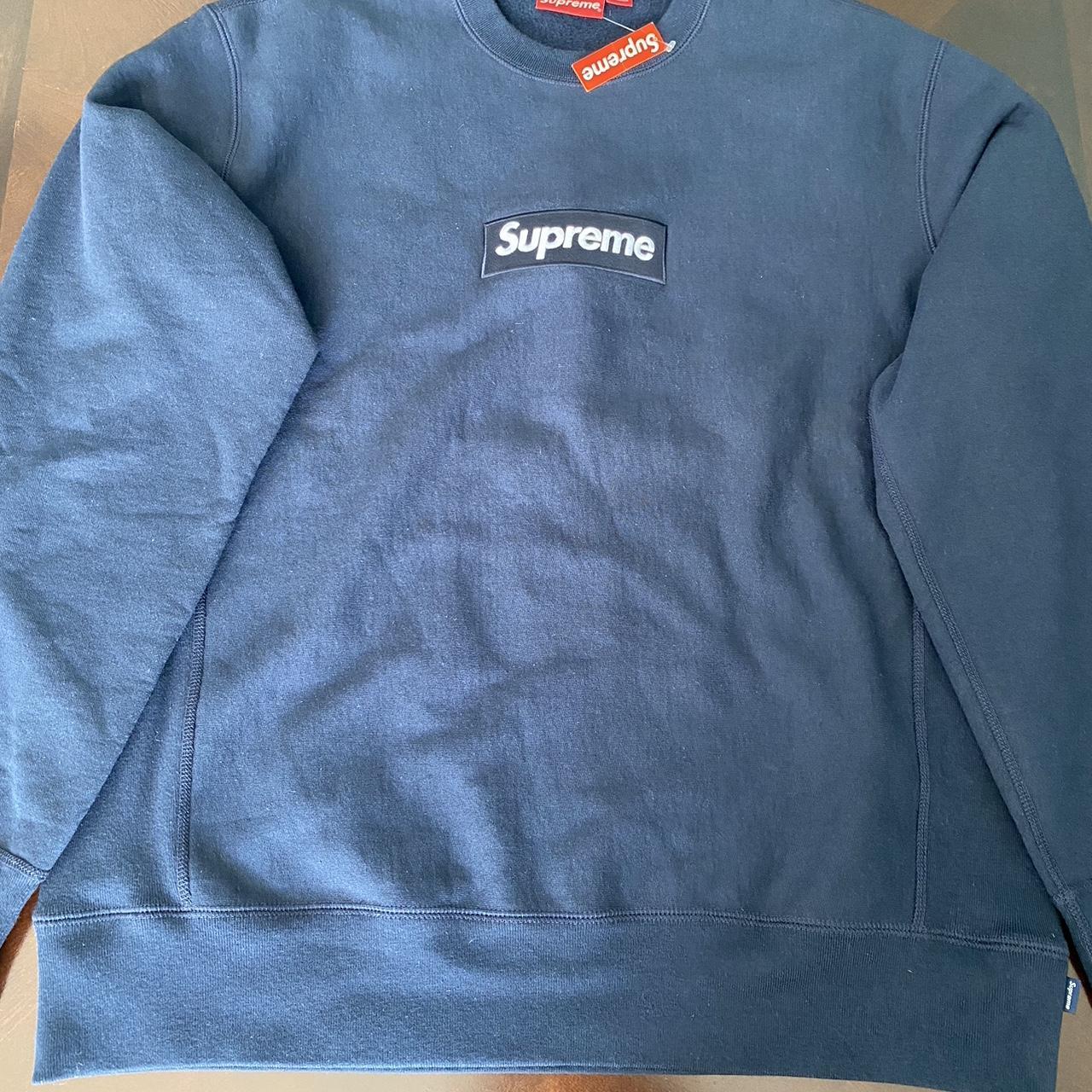 Supreme Crewneck Fw18 Supreme 18fw Box Logo Hoodie Blue Supreme