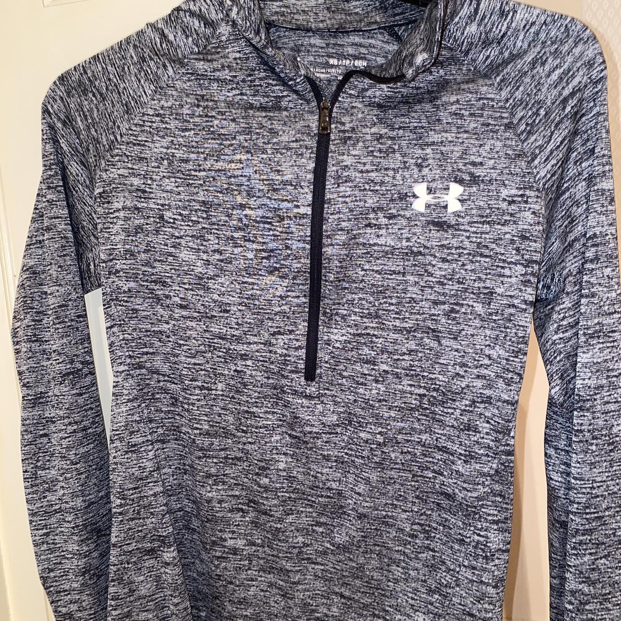 Charcoal Grey Under Armour 1 4 Zip Top - Depop