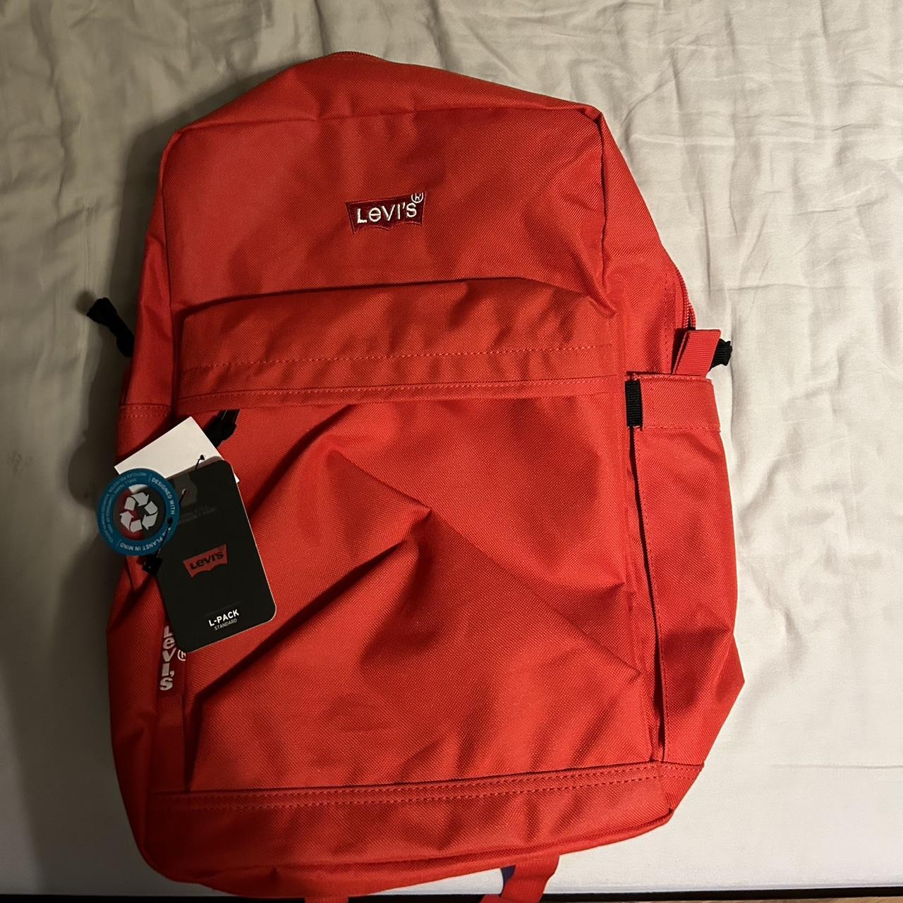 Red Levi backpack Never been used Perfect... - Depop
