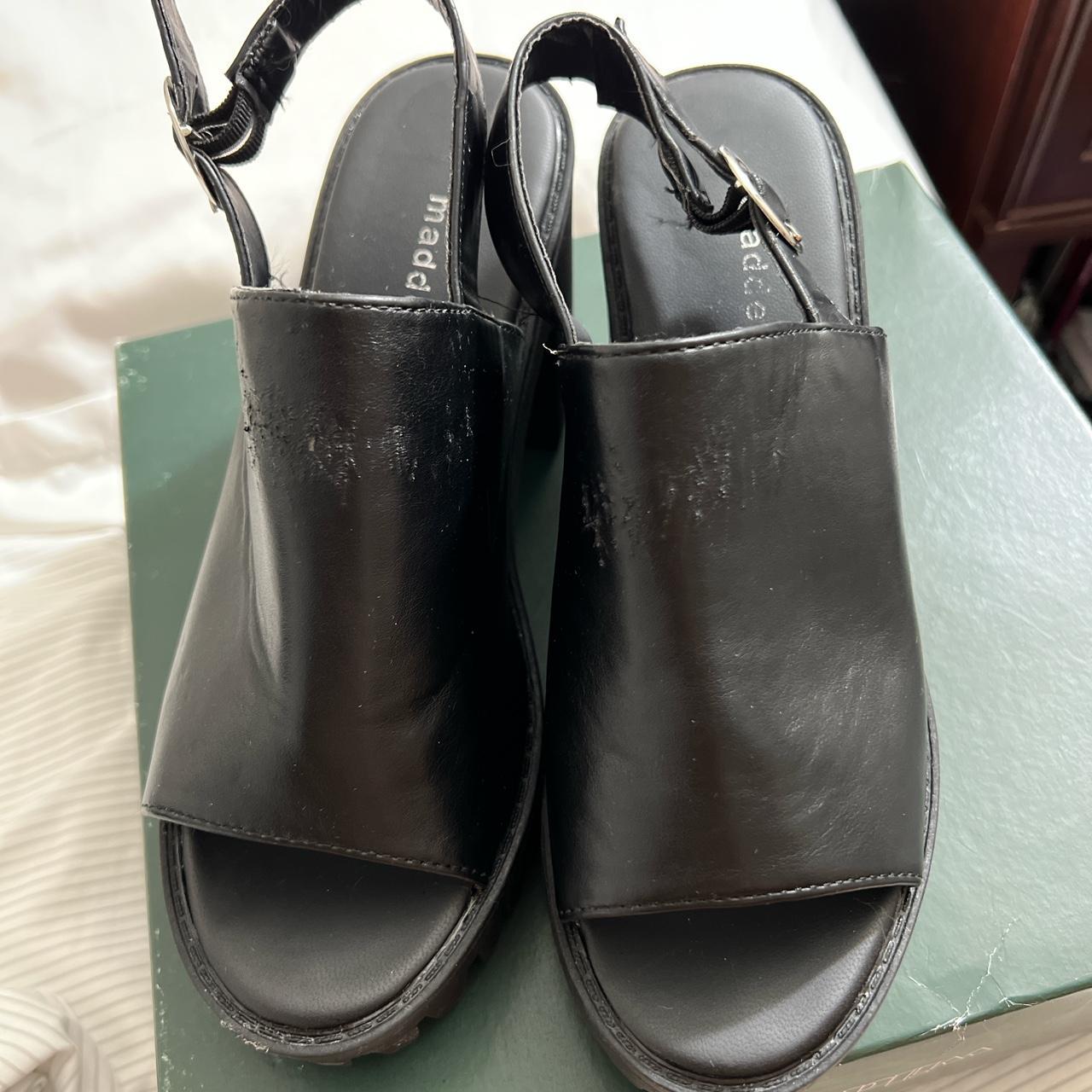 Madden girl chunky heels. Has scratches on both... Depop