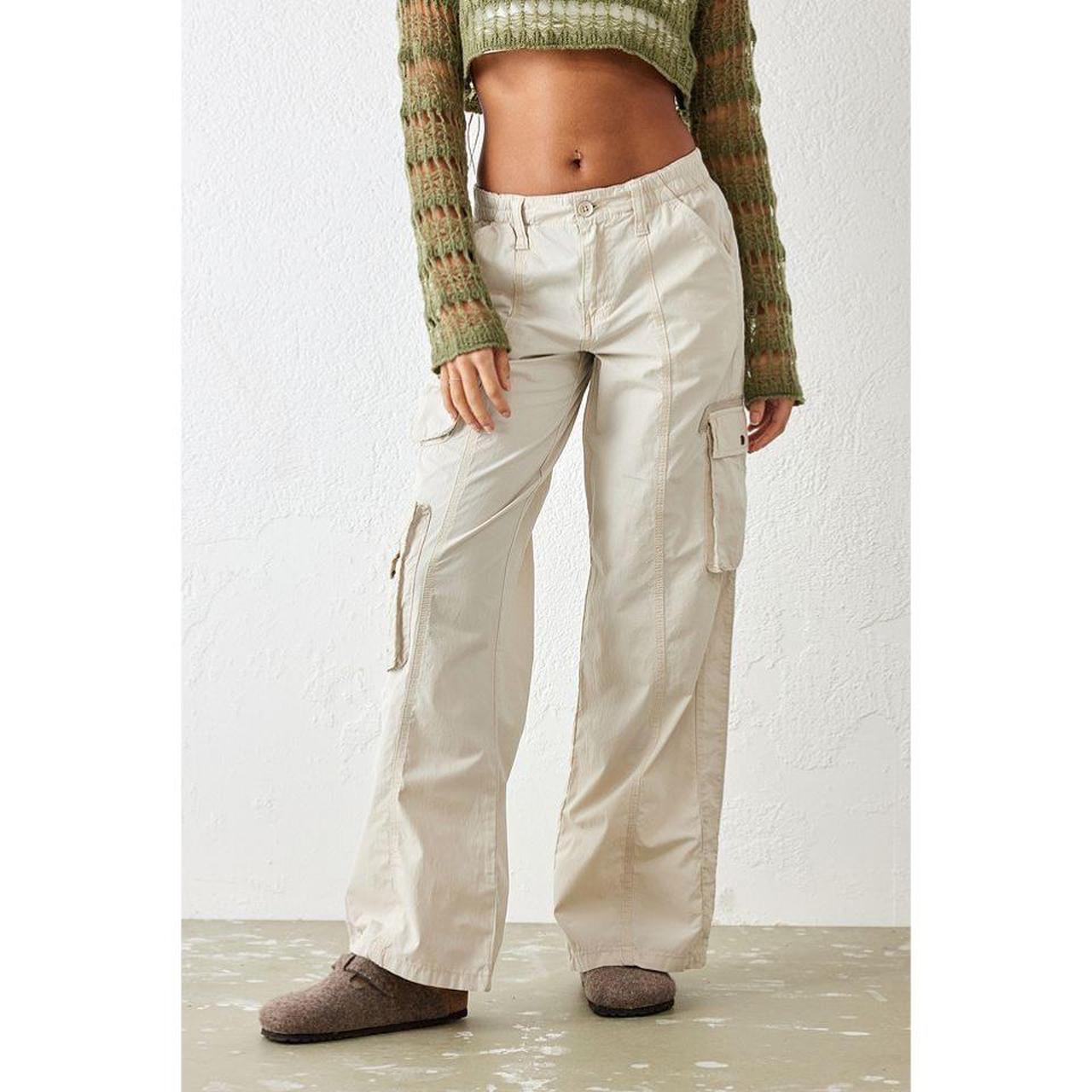 Low Rise BDG cream cargo trousers Urban Outfitters... - Depop