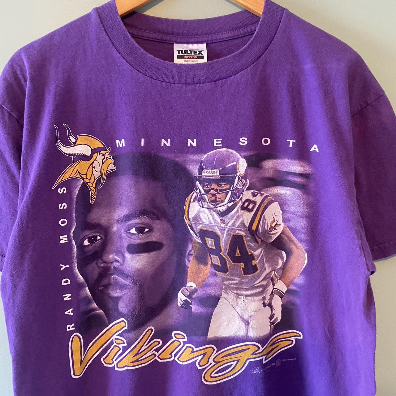 Vintage 90s Randy Moss Minnesota Vikings T shirt - Depop