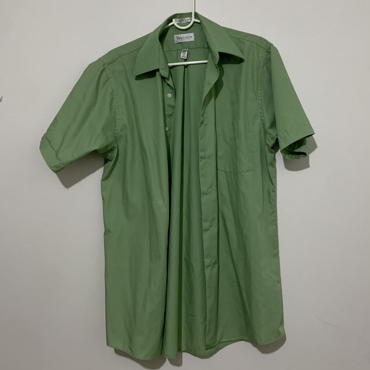 Van Heusen Women's Green Top | Depop