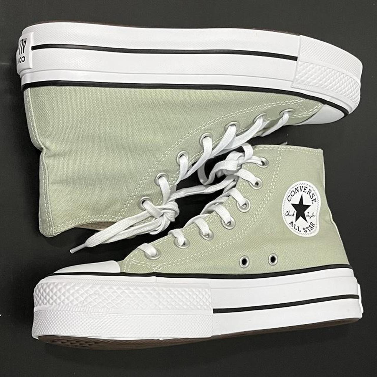 New Womens size 6.5 platform chuck sage green... Depop