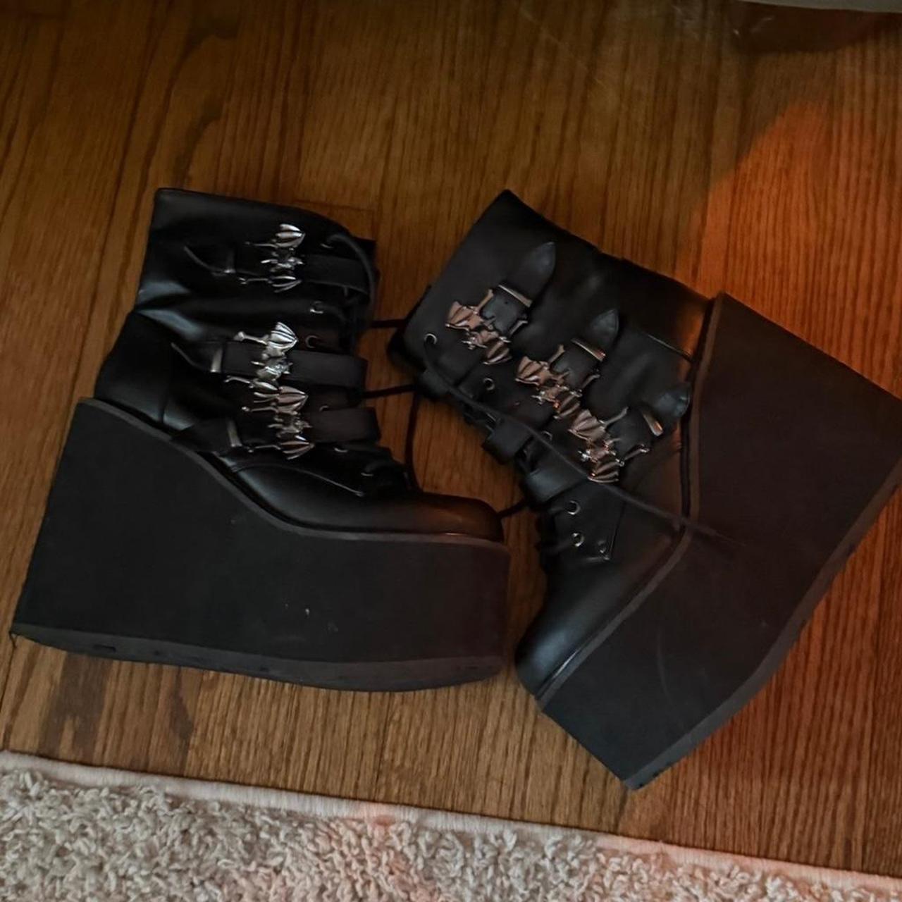 Demonia Women's Platform Boots - Black - US 10 – … - image 2