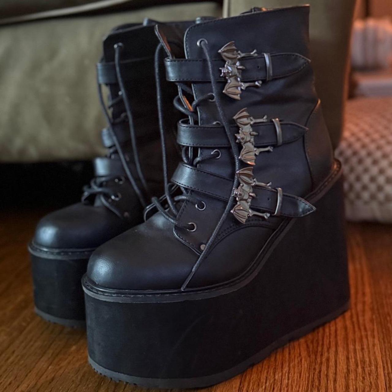 Demonia Women's Platform Boots - Black - US 10 – … - image 3