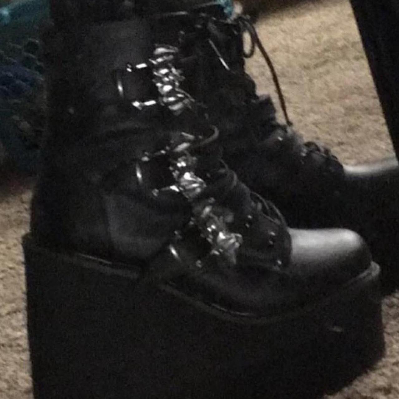 Demonia Women's Platform Boots - Black - US 10 – … - image 4