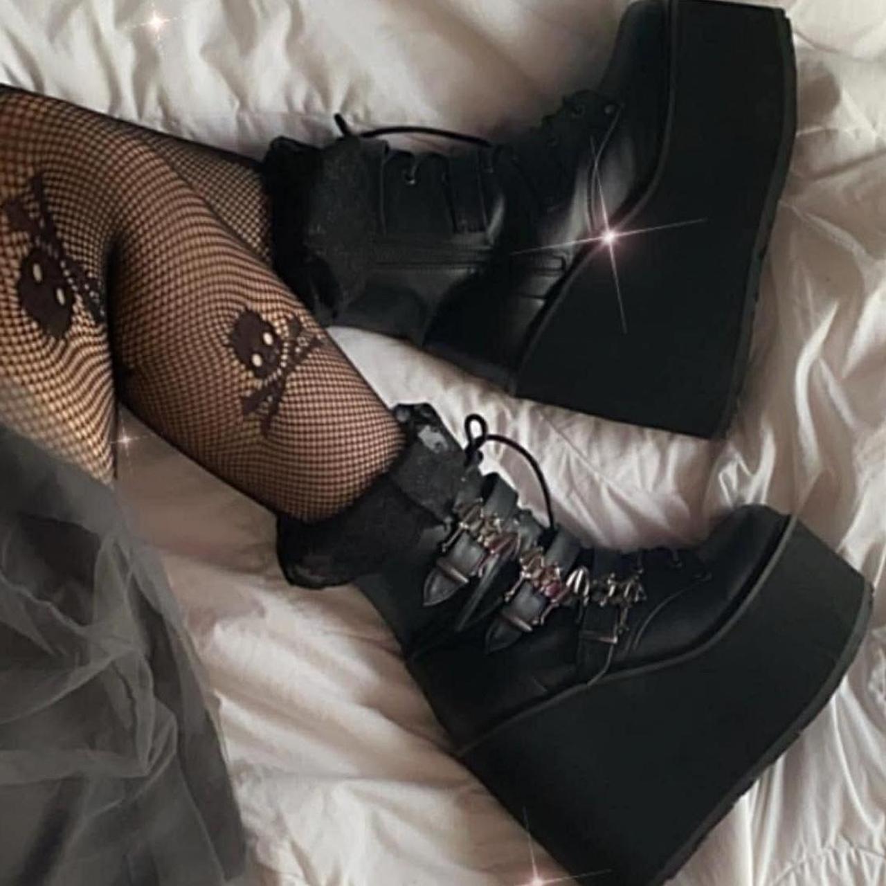 Demonia Women's Platform Boots - Black - US 10 – … - image 1