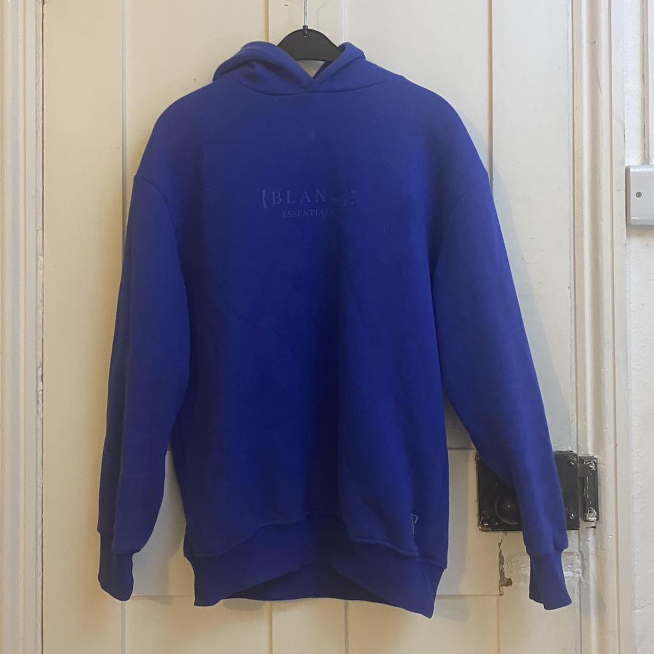 Blank Essentials hoodie Size - small Colour - blue - Depop