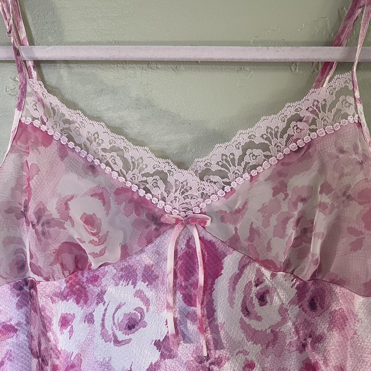 Women's Pink and White Dress | Depop