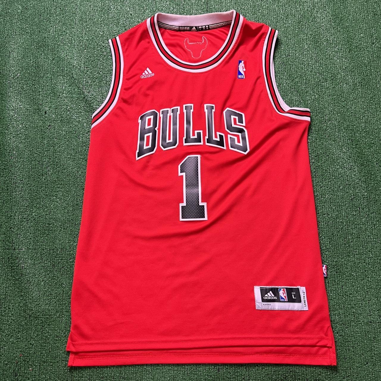 Chicago Bulls Jersey Adidas Derrick Rose 1 . In good - Depop