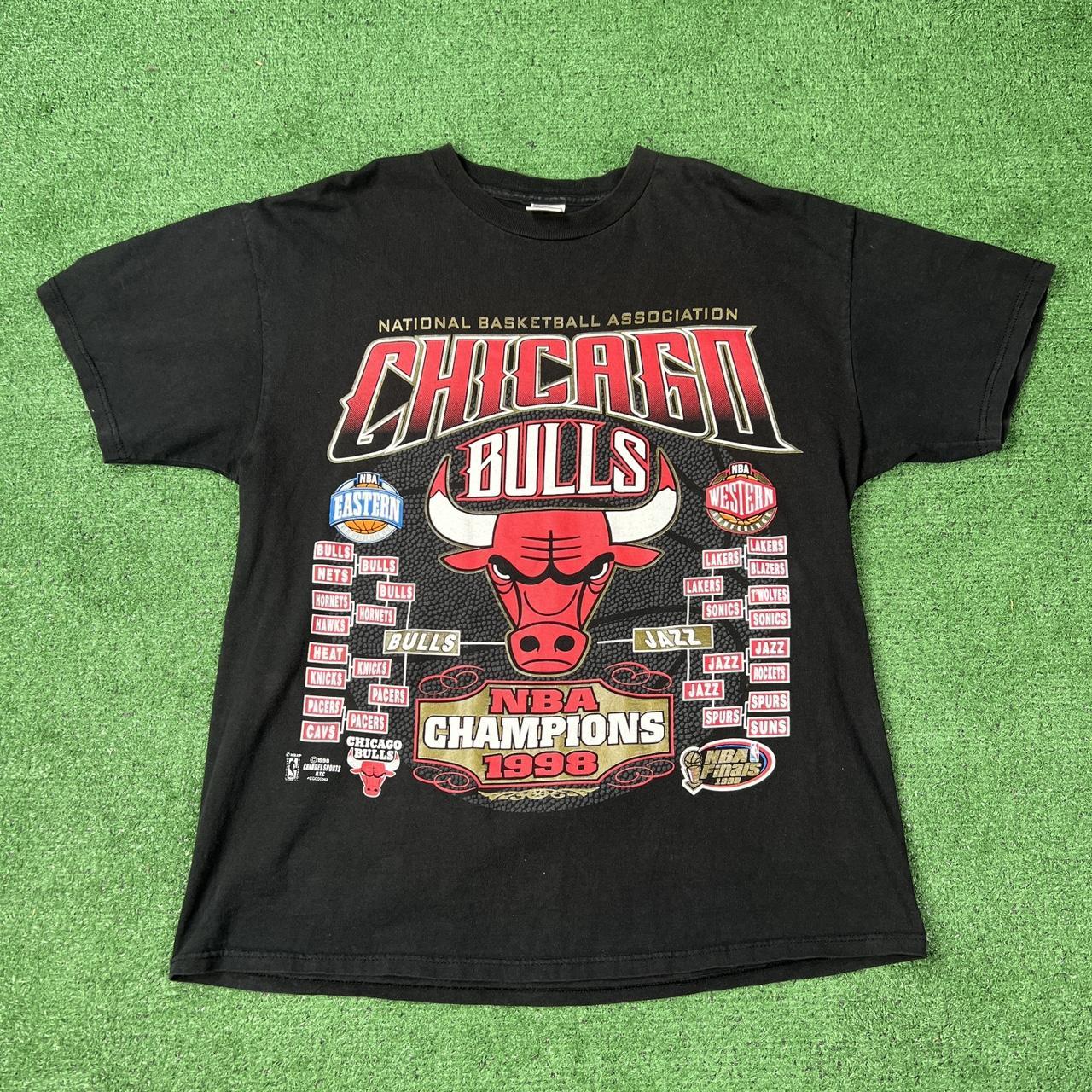 Chicago Bulls Jersey Tee Adult Small White - Depop